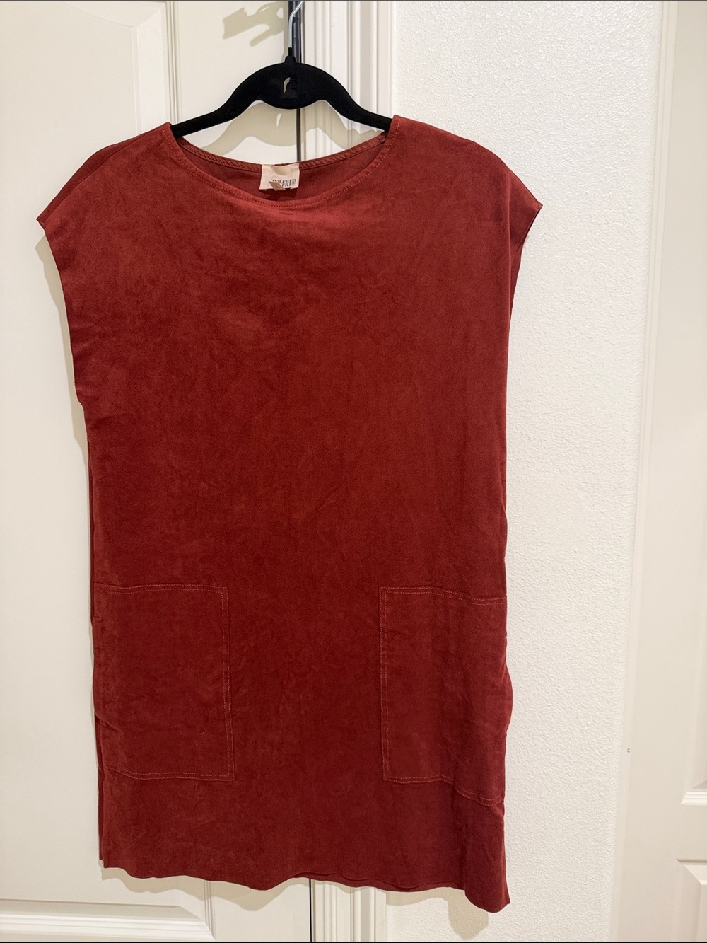 Aritzia Wilfred Free Nori dress rust red faux suede size XS